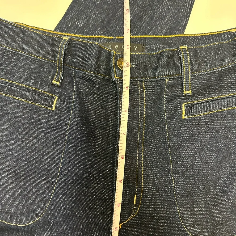 Women’s Theory Patch Pocket Flared Denim Jeans Dark Wash Indigo - Sz 29 NWOT